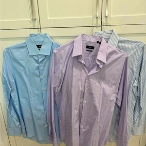 Three BOSS men’s dress shirts. Size 16. 35/36